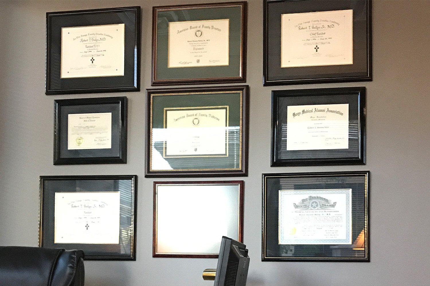 dr bailey medical awards and certifications